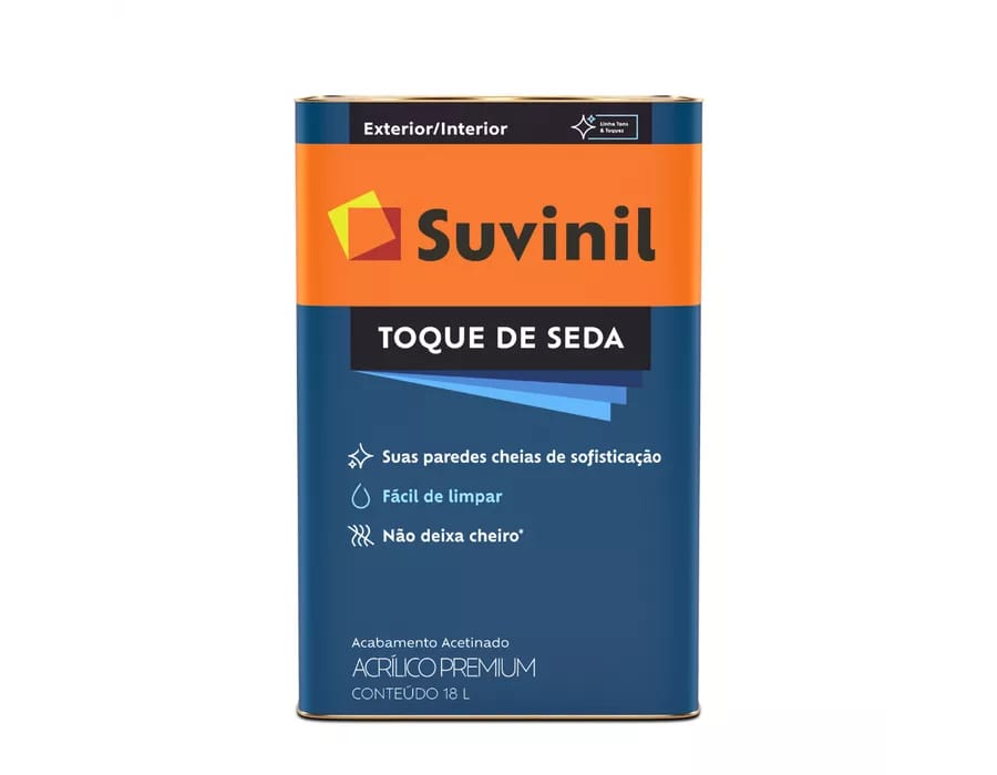 Tinta Suvinil Acrílico Acetinado Toque de Seda Premium 18L